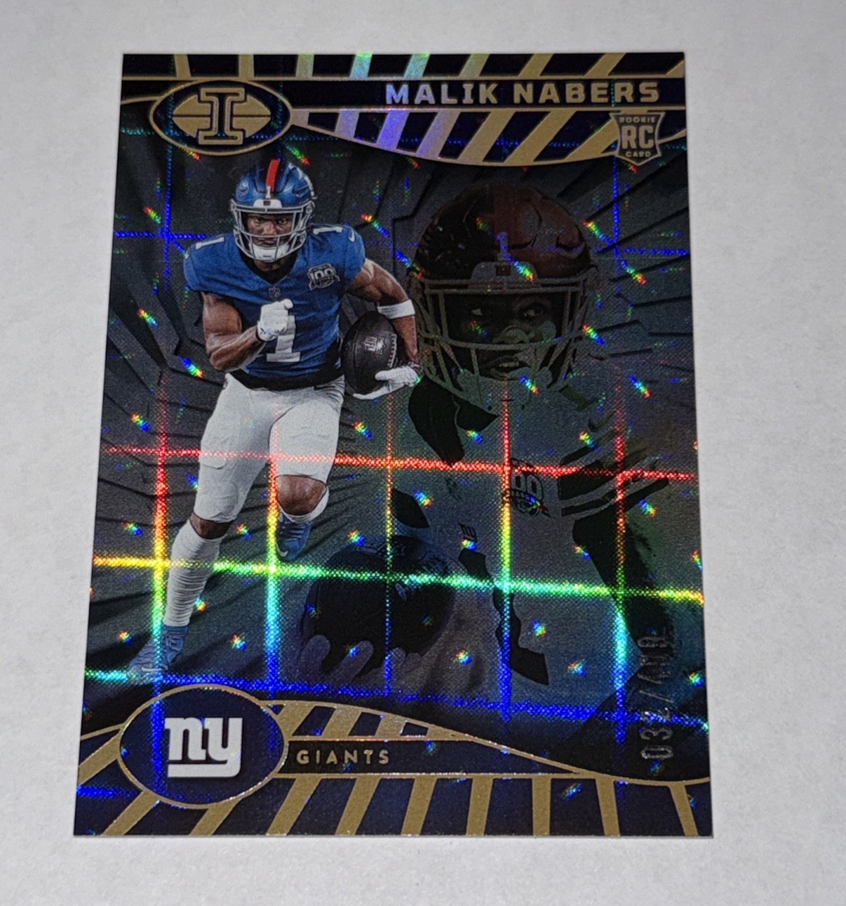 2024 Panini Illusions - Malik Nabers #66 Trophy Collection Mirrored /499 (RC)