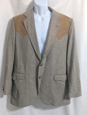 Circle S Men's Western Blazer 44L Tan Rodeo Cowboy Jacket 