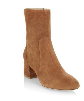 NEW $595 Stuart Weitzman Flareblock 60MM Suede Booties Size US 10 B Color Doe