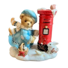 CHERISHED TEDDIES GEORGIA, 109242, UK EXCLUSIVE, PHONE STONE RESIN BEAR FIGURINE