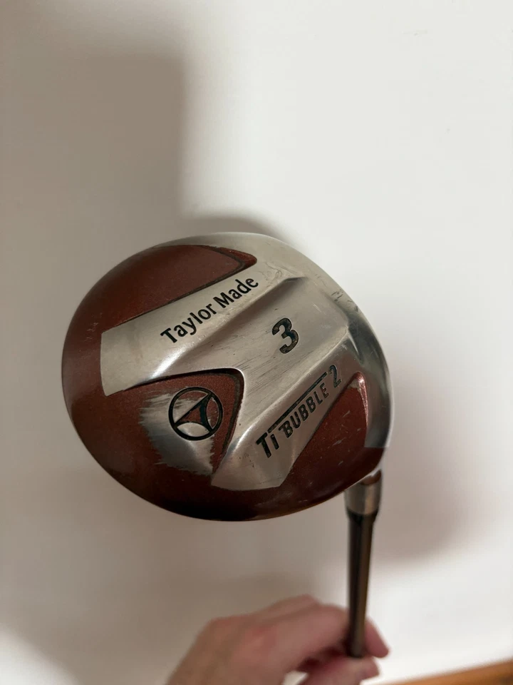 TaylorMade Ti Bubble 2 Golf Clubs Wood Set Driver 3-Wood 5-Wood S-90 Stiff Flex - Image 4 of 4