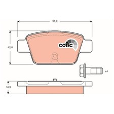 Satz Bremsbeläge Bremsklötze hinten für Alfa Romeo Mito 955 | 576937
