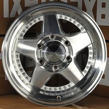 16x8 6x139.7 6x5.5 9six9 Five-2 -10 Offset Machine Silver 5 Spoke W Lip 4 Wheels