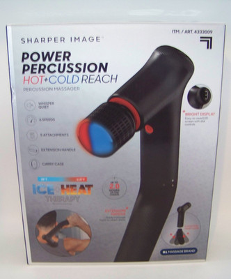 Sharper Image Power Percussion Hot & Cold Therapy Reach Percussion Massager NEW