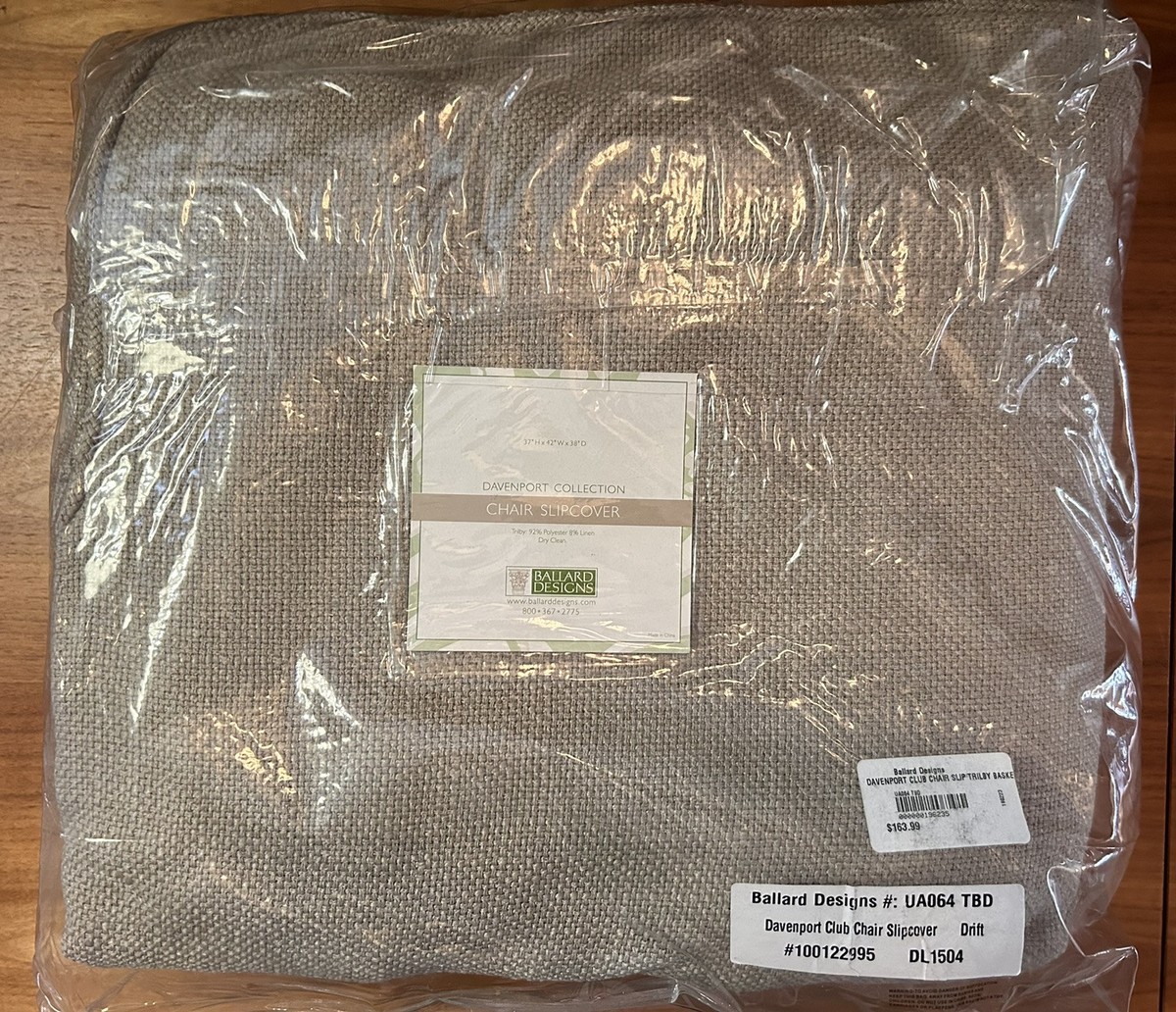 Ballard Design Chair Slipcover Davenport Collection Drift