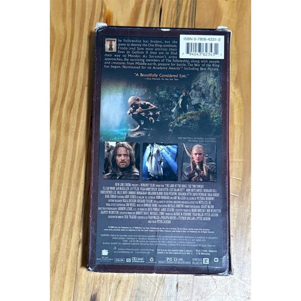 The Lord of the Rings: The Two Towers VHS 2002 Widescreen NTSC PG-13 - Image 2 of 4