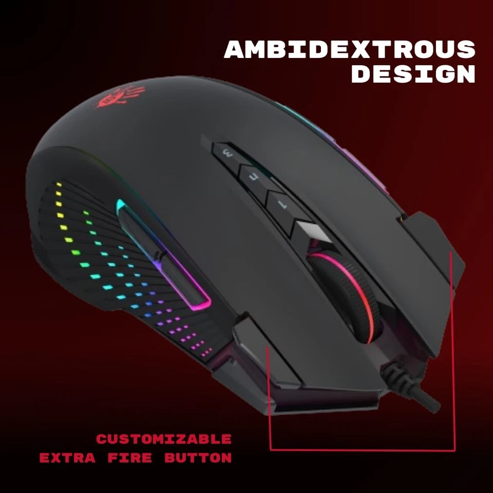 J90s RGB Gaming Mouse, High Precision 8000 CPI, 150 IPS, 25g Acceleration, 12... - Image 3 of 4