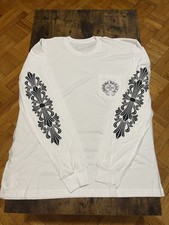 Chrome Hearts Malibu Exclusive Floral Long sleeve White Tee Shirt Brand New
