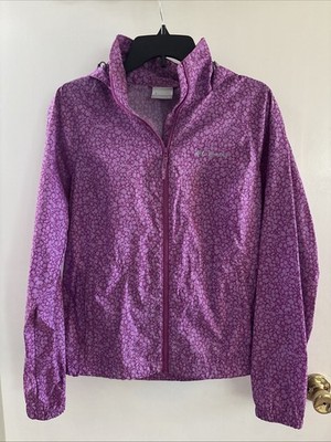 Colombia Women s Packable Lightweight Rain Jacket, Size Medium Purple