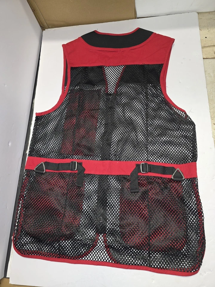 WINCHESTER Vest Mens M Trap Skeet Shooting Hunting Mesh Red And Black - Image 2 of 4