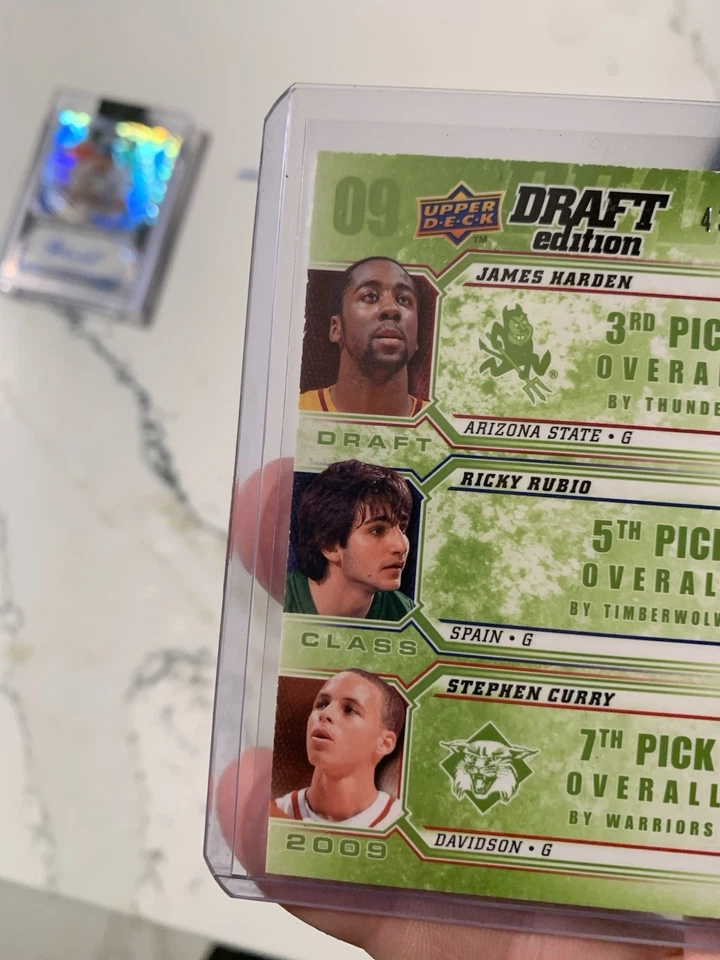 Curry Harden Rubio 新秀绿色/50 Sp 传奇! Ud Draft Edition Huge RC — 第 3/4 张图片
