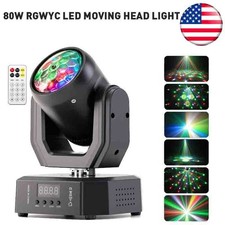 80W LED Moving Head Light RGWYC Pattern Beam Stage Spot Lighting DJ Disco DMX