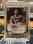 2025-26 Bowman Chrome JOHNI BROOME Autograph AUTO Rookie GOLD REFRACTOR/50 76ers