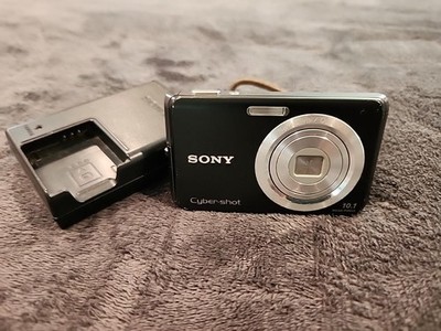 black sony Cyber Shot DSC -W180 digital camera featuring 10.1 megapixel CCD Sen