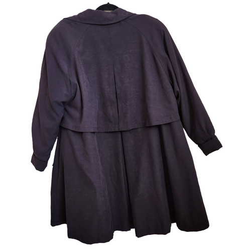 Vintage Talbots Womens Trench Coat Size 6 Nay Blue Blue Removable Liner Midi - Picture 3 of 9