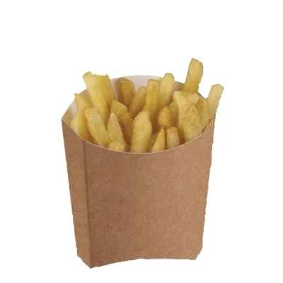 CHIP SCOOP Tray Einweg Pappschachteln zum Mitnehmen Fast Food Verpackung Kraft