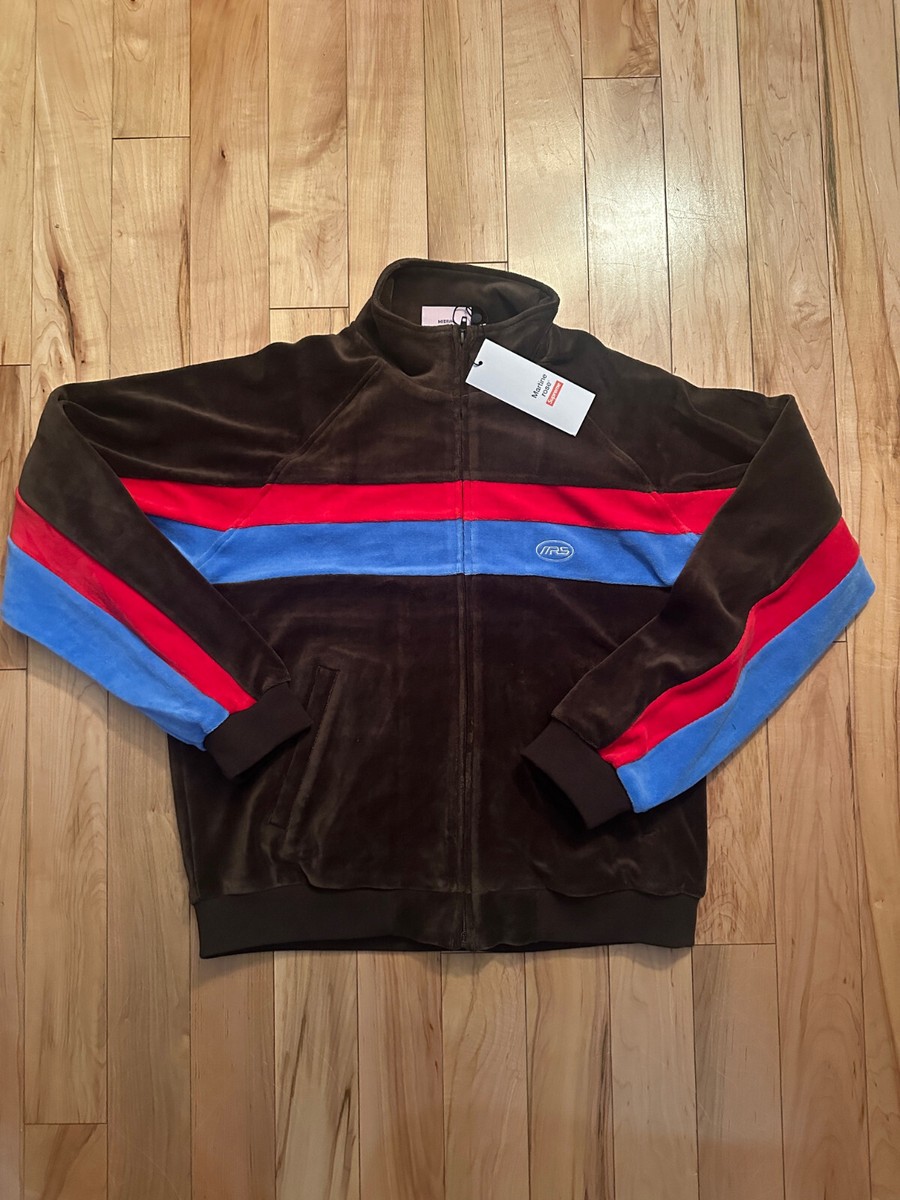 Supreme x Martine Rose Velour Track Jacket Brown Green Size Supreme x Martine Rose Velour Track Jacket Brown Green Size