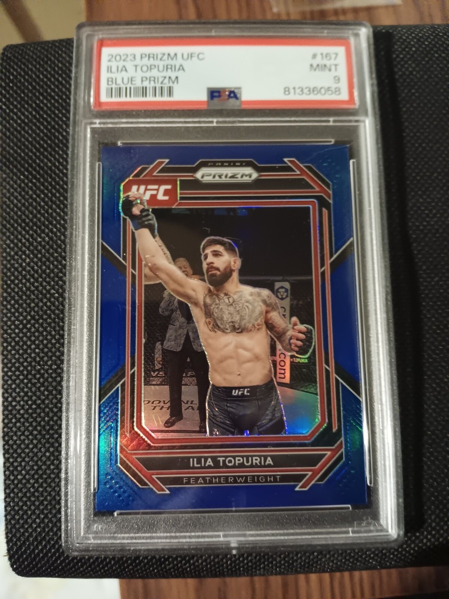 UFC　ドミニク・クルーズ　ブラックプリズム　メモラビリアカード　psa9 2023 ILIA TOPURIA PANINI PRIZM BLUE UFC MMA CARD #167 SPAIN /175