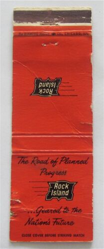 ROCK ISLAND, IL THE ROAD OF PLANED PROGRESS, TO THE NATION'S FUTURE MATCHBOOK COVER - Bild 1 von 3