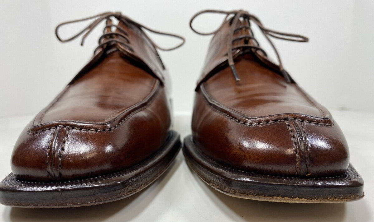 Canali Mens Brown Leather Cap Toe Derby Dress Shoes Made in Italy Size 42 CANALI Men main image 3