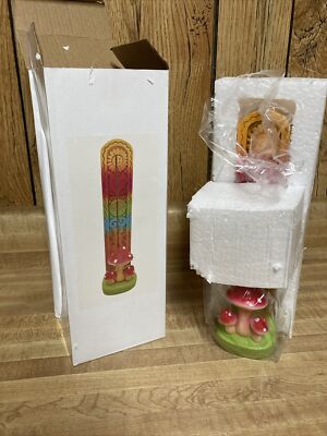 Standing Mushroom Incense Burner with Chakra Colors 3160 New