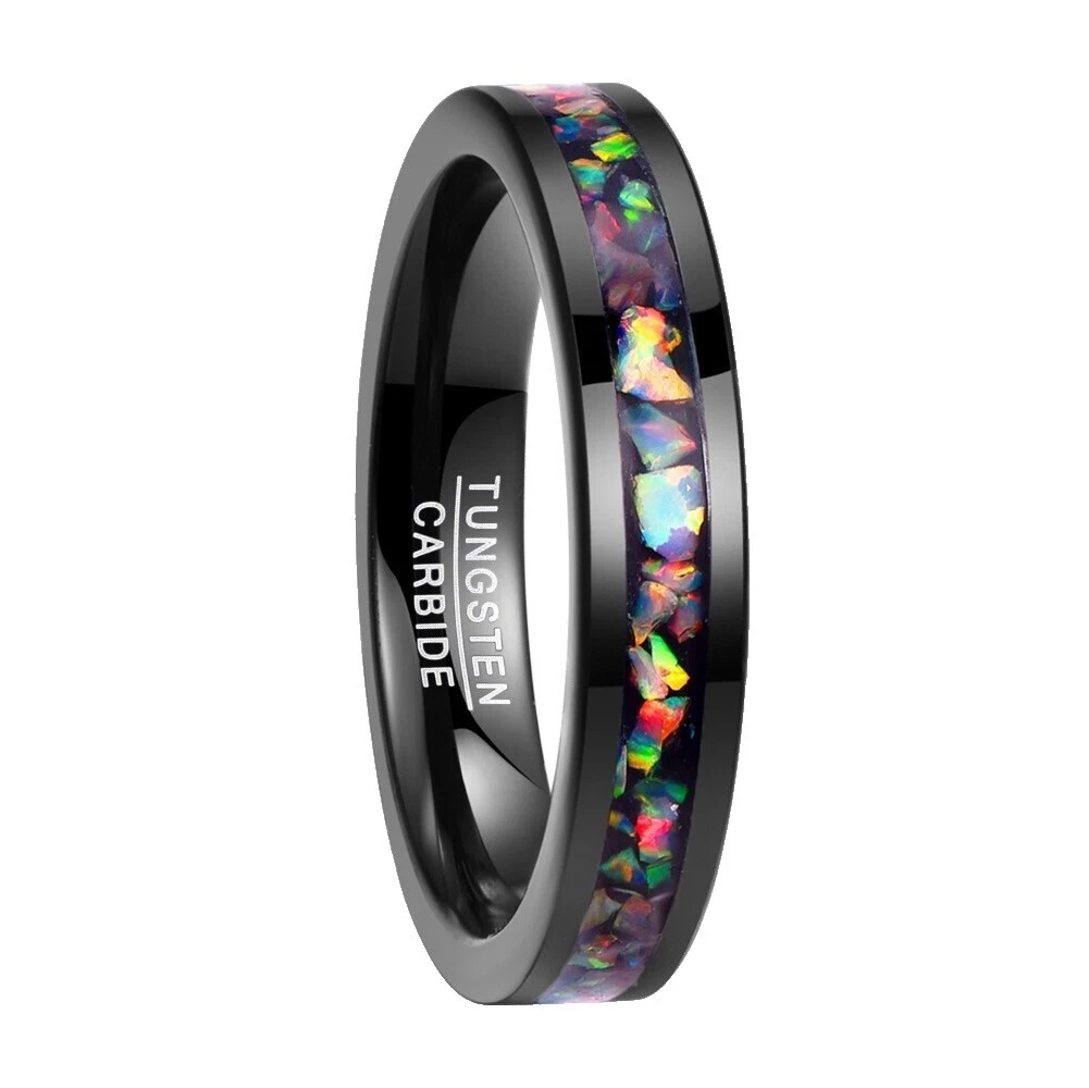 Opal Black Rings for Men