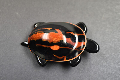 Lea Stein Paris - seltene Brosche in Form einer Schildkröte aus Kunstmasse