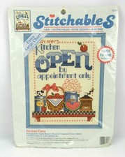 DIMENSIONS STITCHABLES Counted Cross Stitch Kit w/FRAME KITCHEN OPEN 72106 8x10