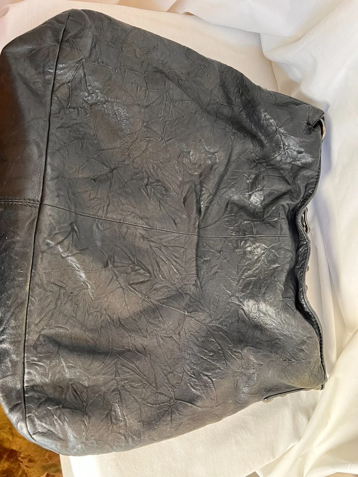 Auténtico Bolso de Mano Thomas Wylde Motor Cadena Grande Cuero Piel de Cordero Negro RARO Foto 2 de 4