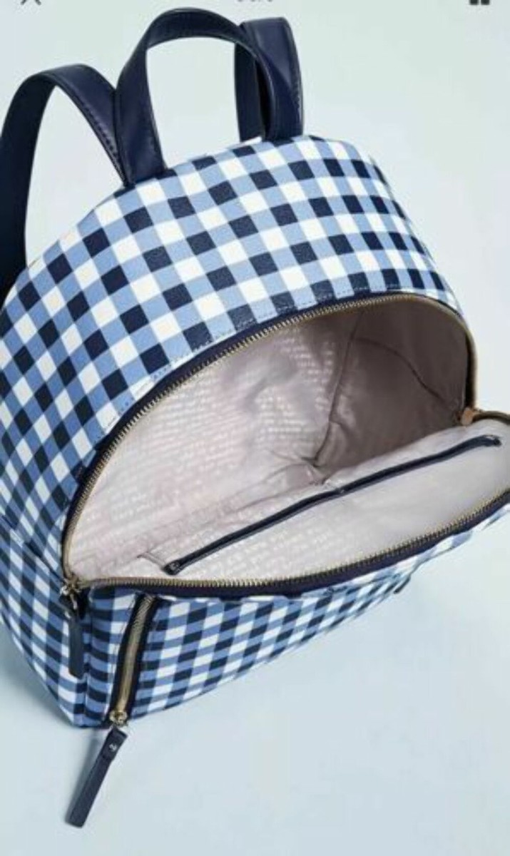 KATE SPADE HYDE LANE GINGHAM LEATHER BACKPACK HARTLEY Kate Spade Hyde Lane Hartley Gingham Backpack | Mercari main image 4