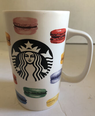 Starbucks Coffee Cup 2015 Dot Collection French MACARONS Rainbow Mug 16oz |  eBay