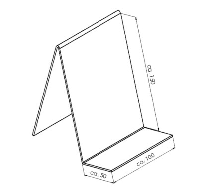 10 Stück NEUE  Buchständer Buchstütze Buchaufsteller aus Acrylglas 3mm
