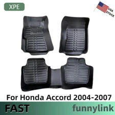 Front Foot Mats Waterproof For Honda Accord 2004-2007 XPE Full Set Floor Liners