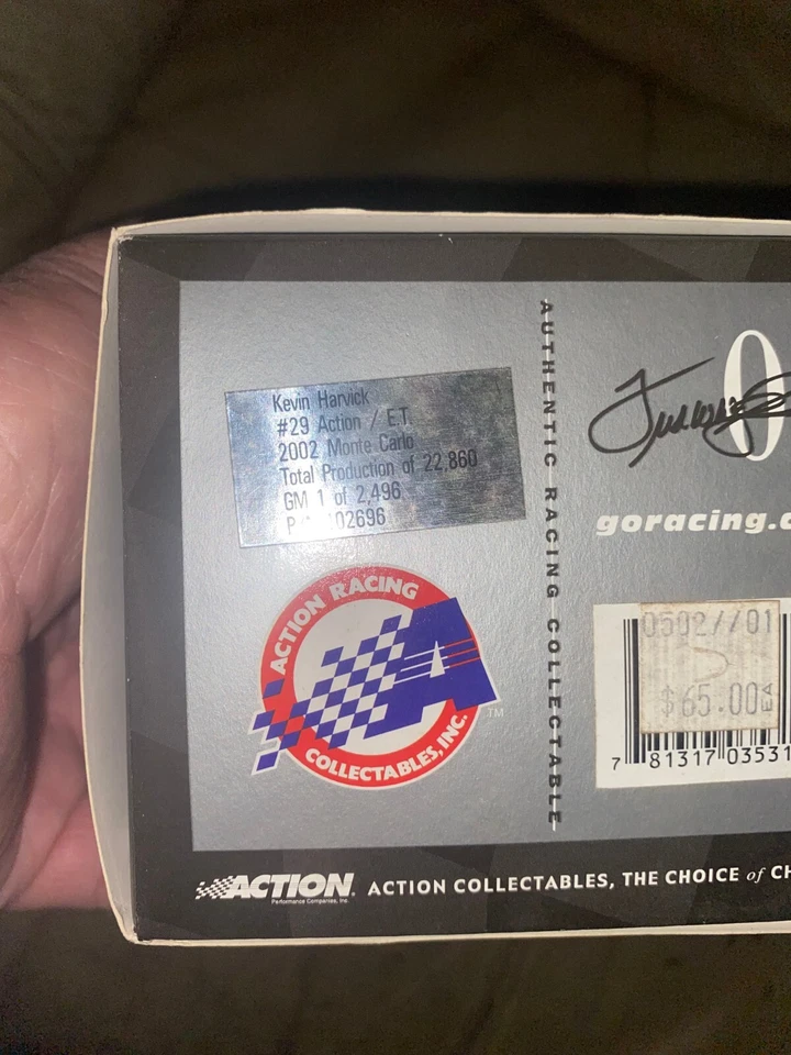 Kevin Harvick #29, 2002 Monte Carlo. Action/E.T. Action NASCAR - Image 2 of 4