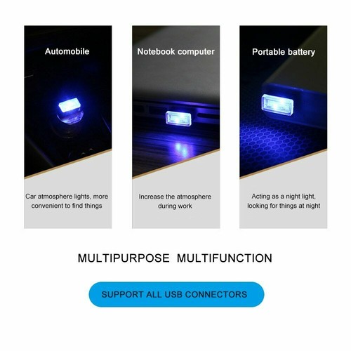 Mini LED Car Interior Light Automotive USB Atmosphere Plug and Play Decor - 第 8/8 張圖片