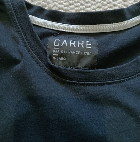 Carré Men's T-Shirt Size Large Black Short sleeve Embroidered Cotton Tee - Picture 2 of 8