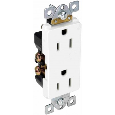 Orbit DR15-SA 15A Decorative  Duplex Receptacle ALMOND 125V 10PC *Shown in white