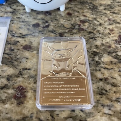 23K Pikachu Burger King 23k Gold Plated Trading Card! Limited
