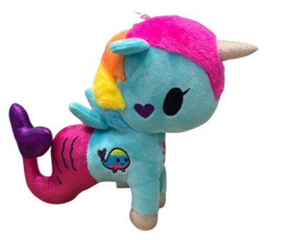 Aurora World Tokidoki Aquamarina 9  Plush Rainbow Mermaid Unicorn