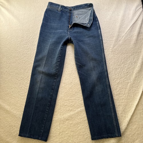 VTG Japanese Denim Jeans Wmn Sz 15/16 High Rise 30x30 Straight 70’s Premium Rare - Picture 1 of 24