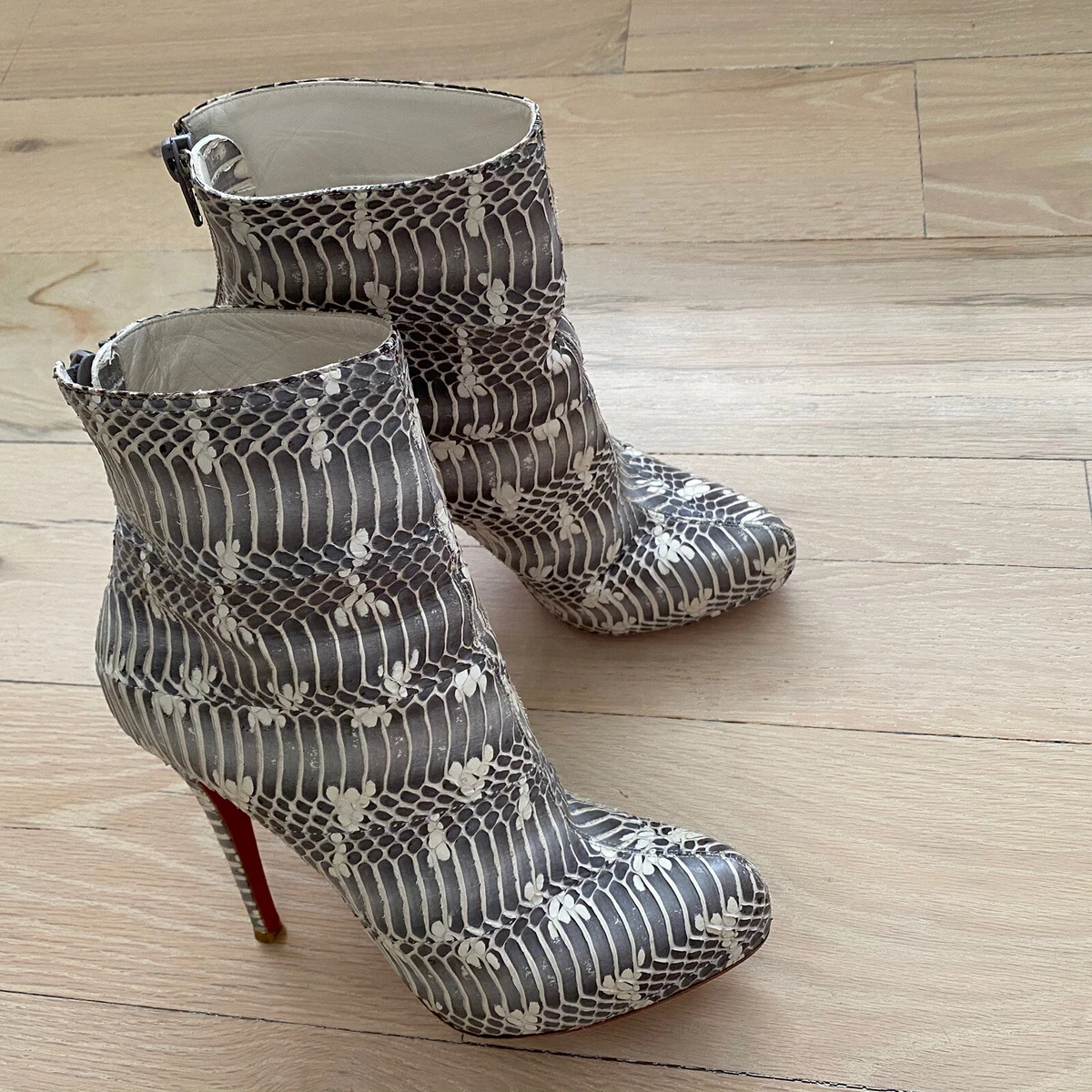 White top snakeskin louboutins
