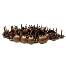 100 PCS 11x17mm Red Copper Antique Upholstery Tacks Furniture Nails 7/16 Inch