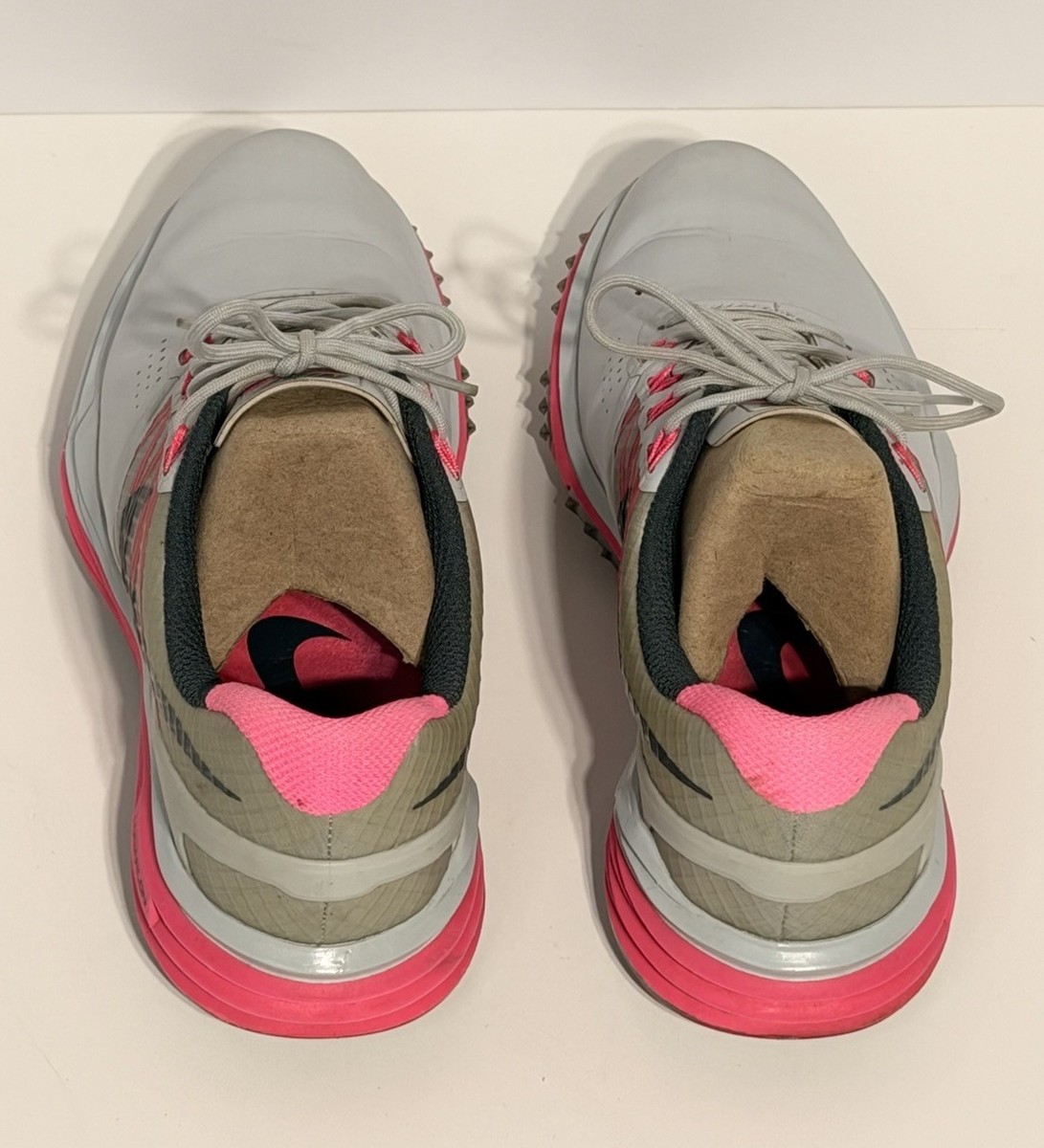 Nike Lunarlon Control 3 Spiked Golf Shoes Womens 6.5 Pink/Gray