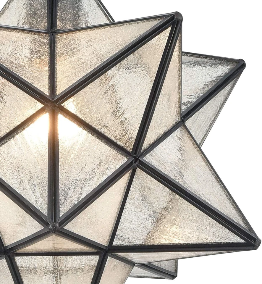 Lámpara colgante de estrella de Moravia de 14"" con cadena colgante Foto 3 de 4