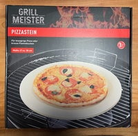 Pizzastein Flammkuchen Backofen & Gasgrill Cordierit 38 Cm Beige Rund