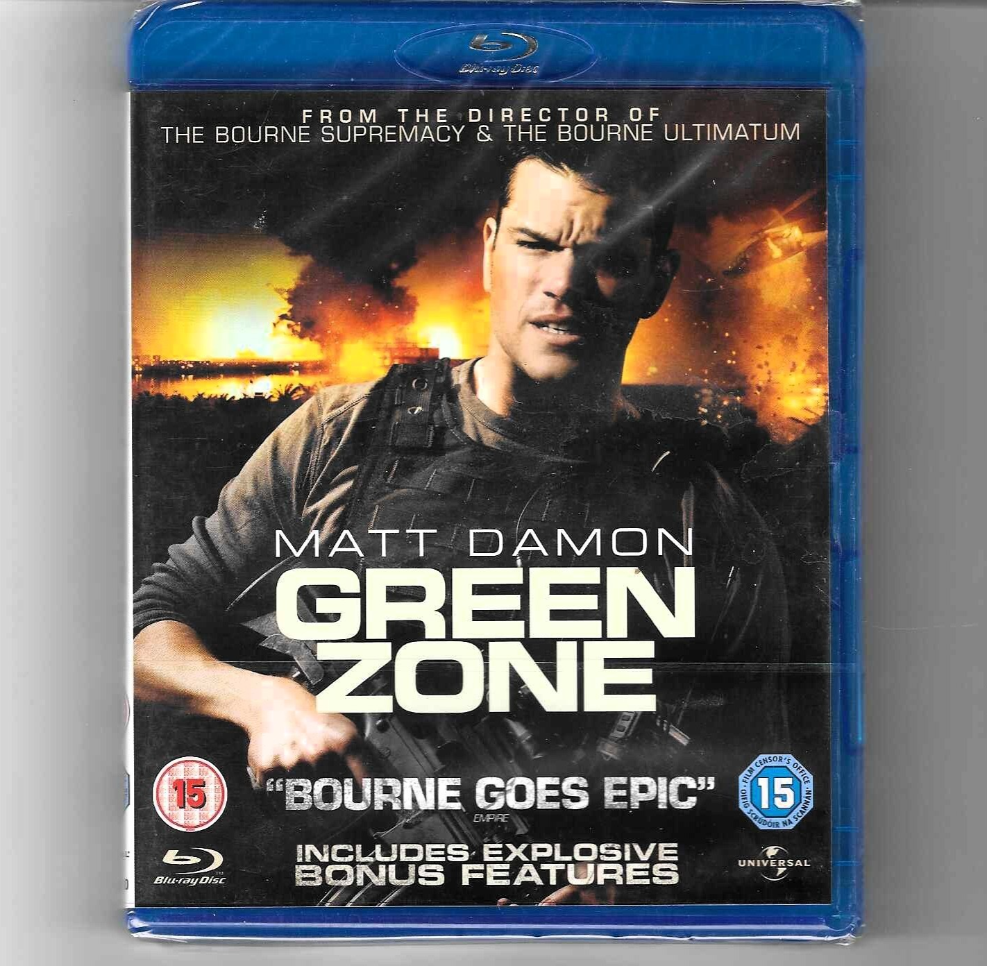 Green Zone Blu Ray 2010 Film Rated 15 Action Thriller 115 Minutes Sealed
