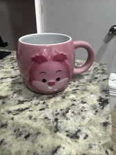 DISNEY PARKS PINK CHESHIRE CAT ALICE IN WONDERLAND TSUM TSUM COFFEE MUG CUP NEW