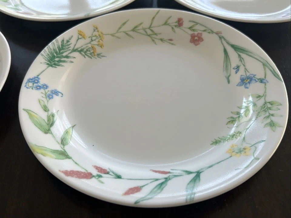 Juego de 5 PLATOS DE ENSALADA, PAN Y MANTEQUILLA CORELLE CORNING MY GARDEN 7 1/4 PULGADAS Foto 2 de 4