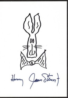 James Jimmy Stewart attore autografo originale firmato 7 5x10 schizzo Harvey con certificato di autenticità