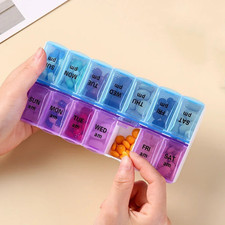 Weekly Daily Pill Box Organiser Tablet Medicine Storage Dispenser 7 Day Night UK